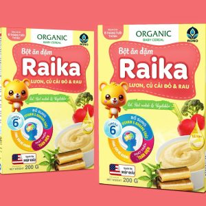 Bột ăn dặm Raika (Lươn, củ cải đỏ và rau)