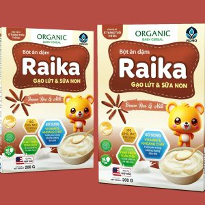 Bột ăn dặm Raika (Gạo nứt và sữa non)