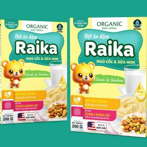 Bột ăn dặm Raika (Ngũ cốc và sữa non)