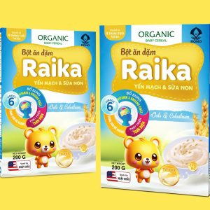Bột ăn dặm Raika (Yến mạch và sữa non)